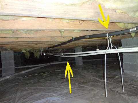 no insulation or support